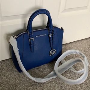 Michael Kors “Ciara” sapphire messenger bag